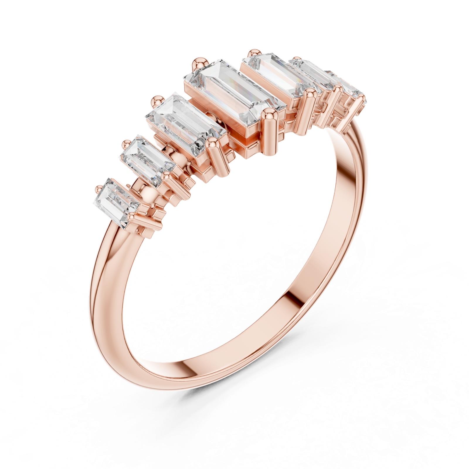 Gold Ring ALR-98, Rose Gold, view 2