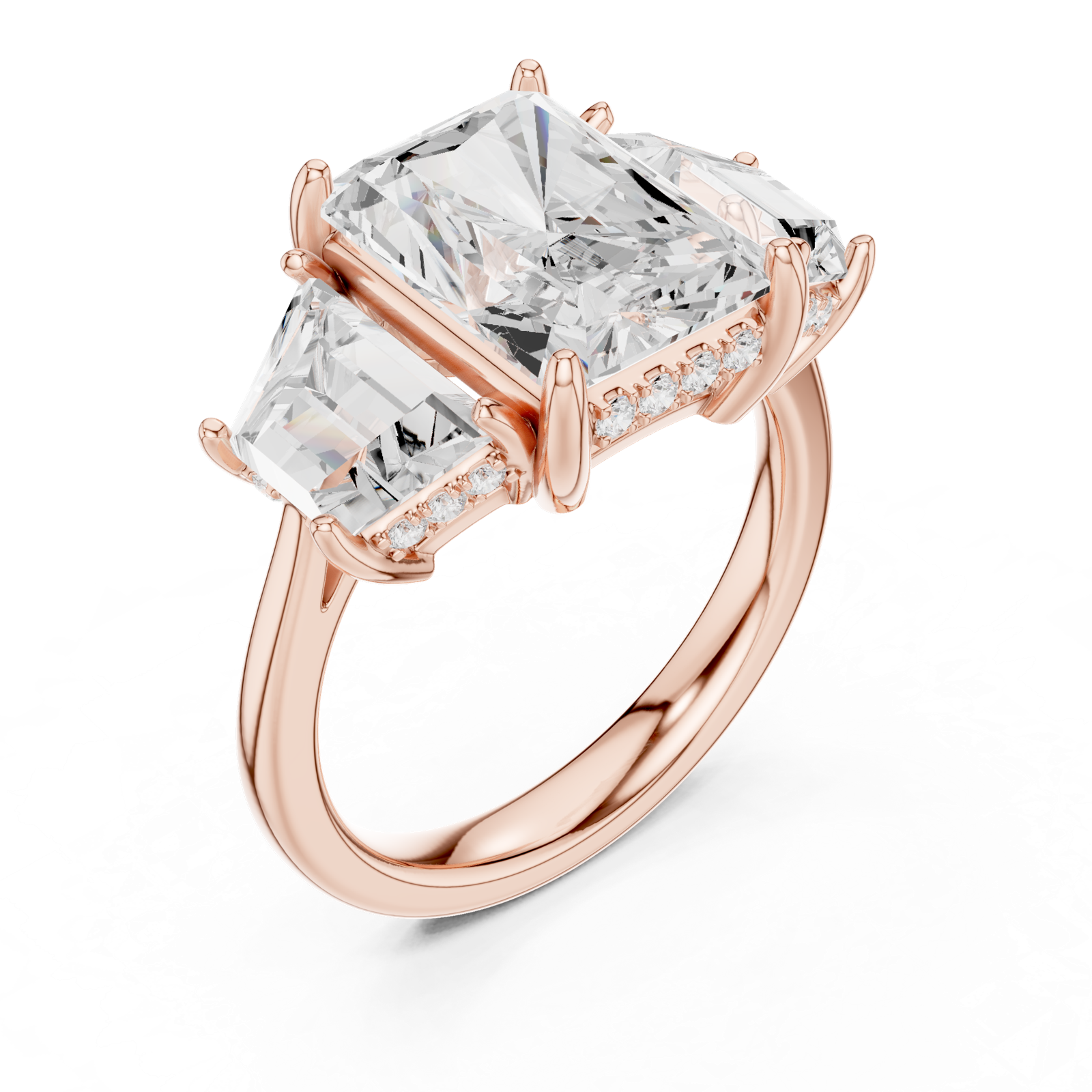 Gold Ring DDLR-746, Rose Gold, view 2