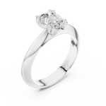 Gold Jewelry L36-8, Pear center stone, White Gold, view 2