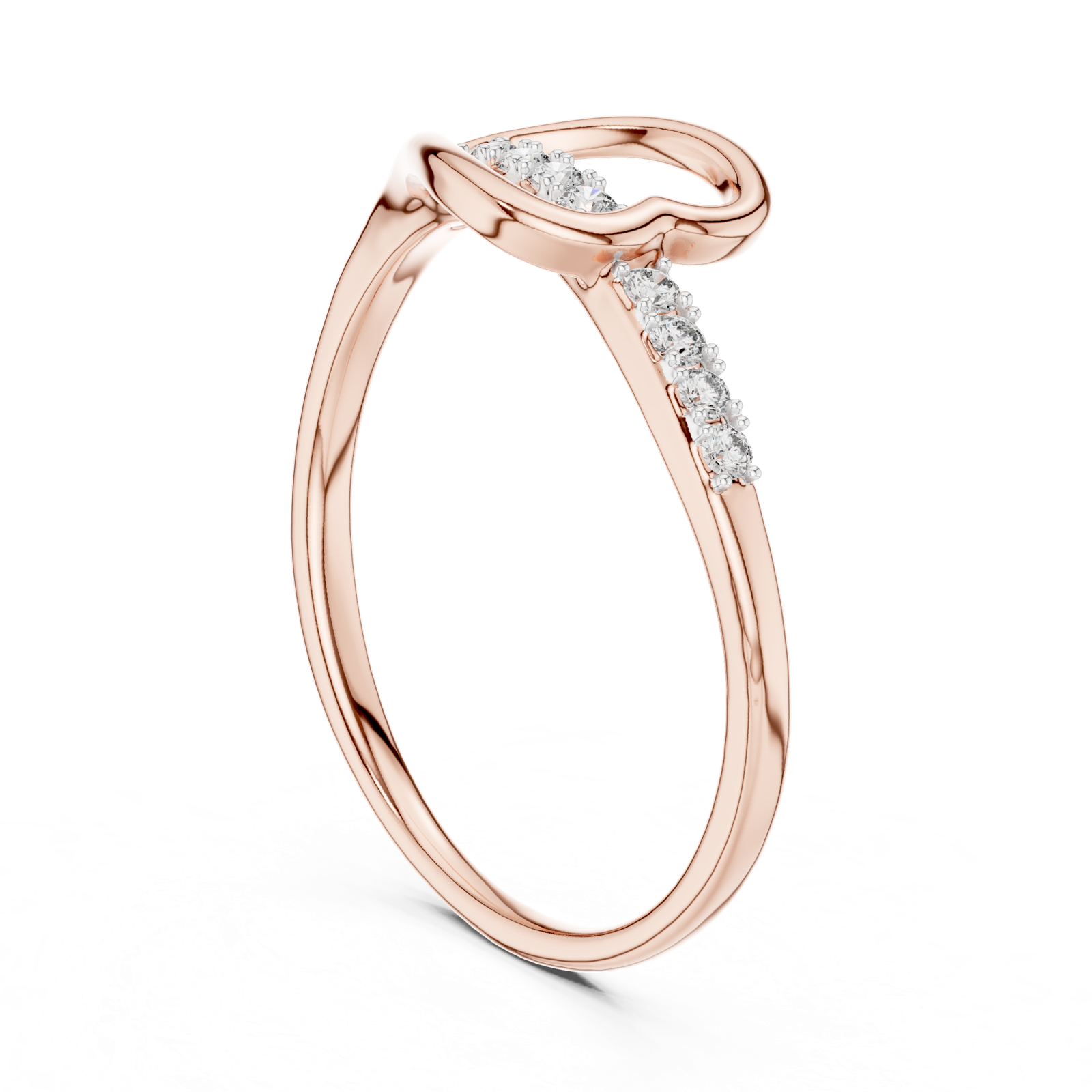 Gold Ring 12-10026@L, Rose Gold, view 1