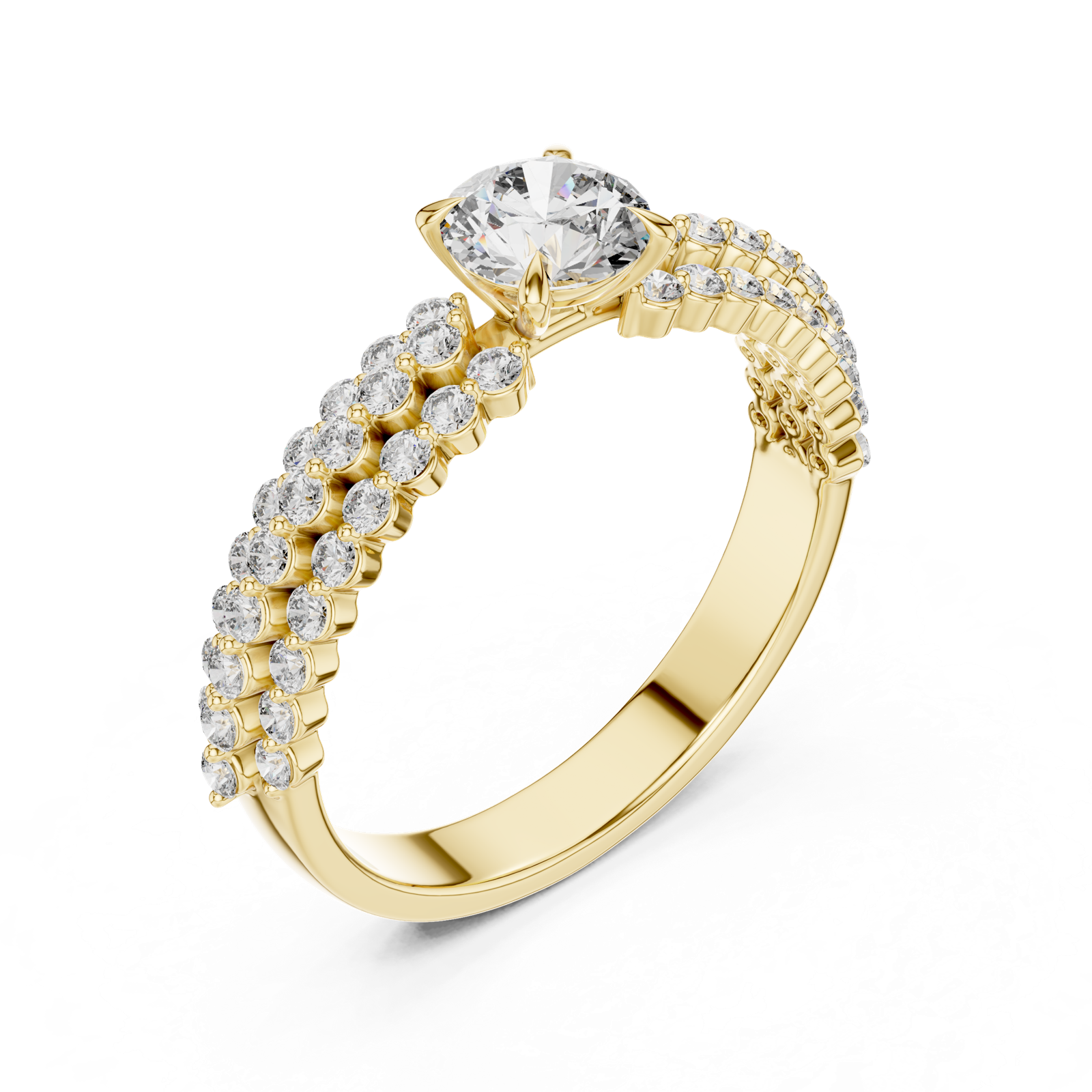 Gold Ring DDLR-005, Yellow Gold, view 2