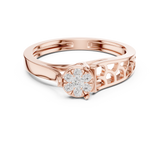 Gold Ring DDLR-824, Rose Gold, view 4