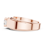 14K Solid Gold Lab Diamond Solitaire Ring, Rose Gold, view 3