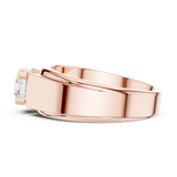 14K Solid Gold Lab Diamond Solitaire Ring, Rose Gold, view 3