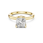 Gold Ring DDLR-176, Princess center stone, Yellow Gold, view 4