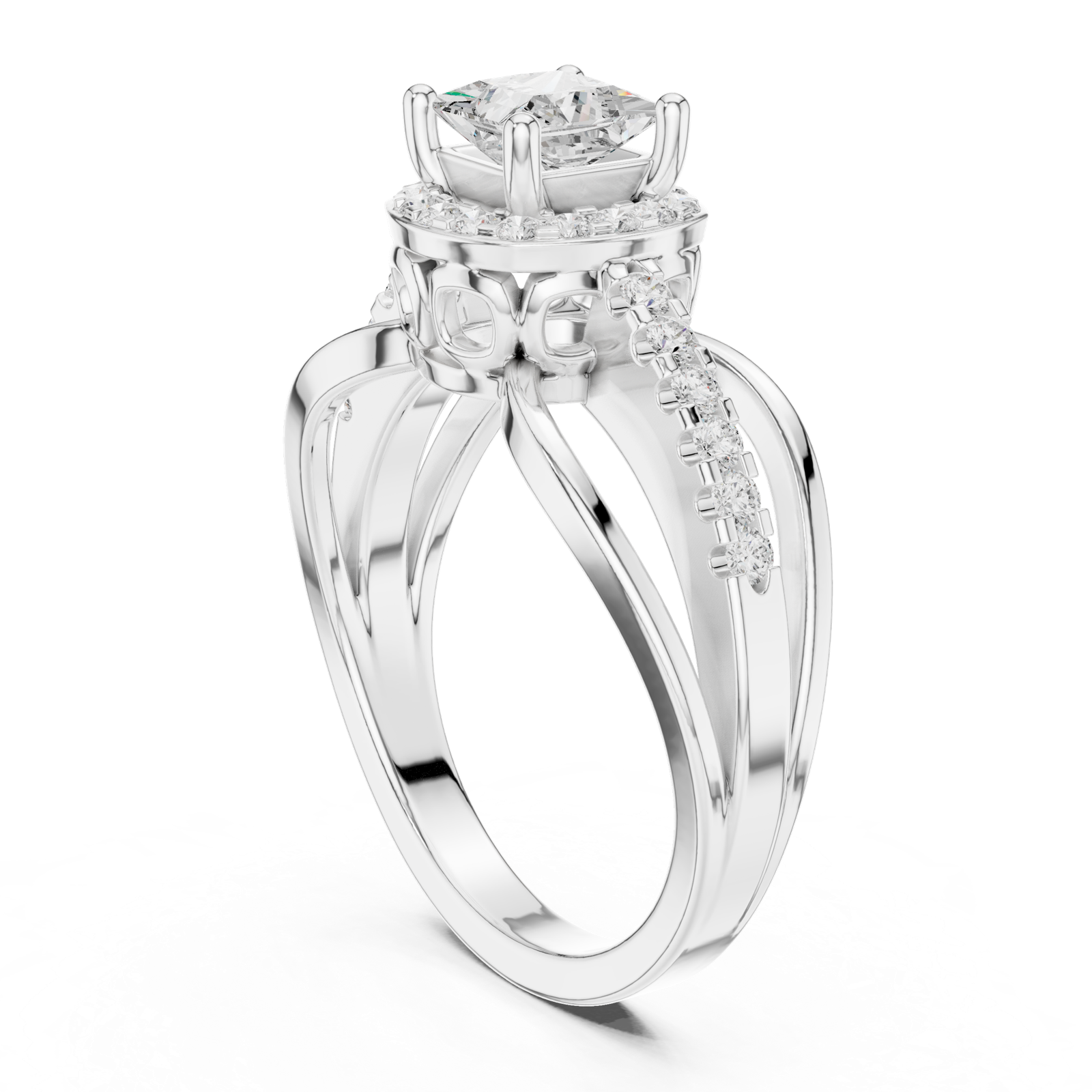 Gold Ring DDLR-486, White Gold