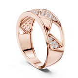 Gold Ring LR-01 (7), Rose Gold, view 1