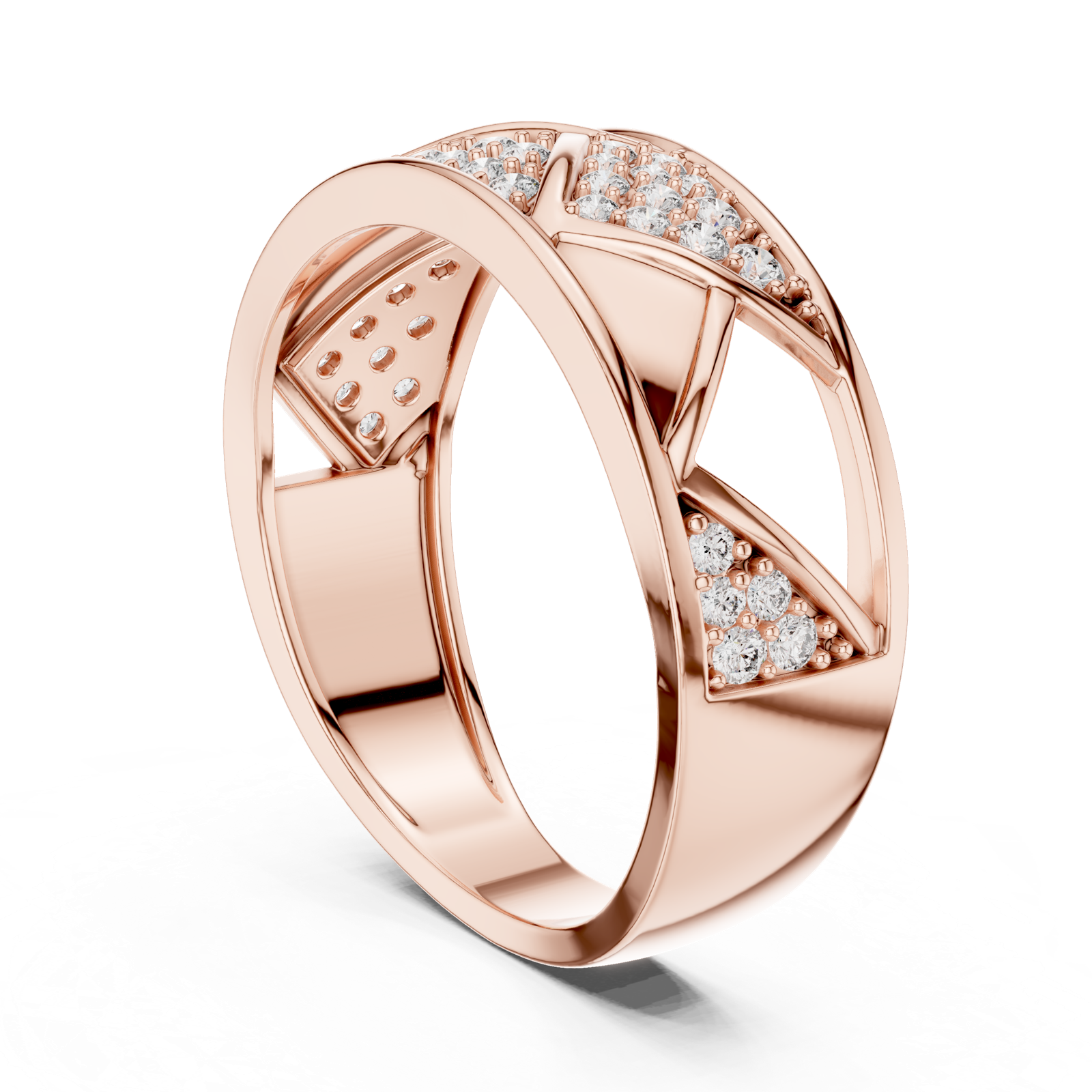 Gold Ring LR-01 (7), Rose Gold, view 1