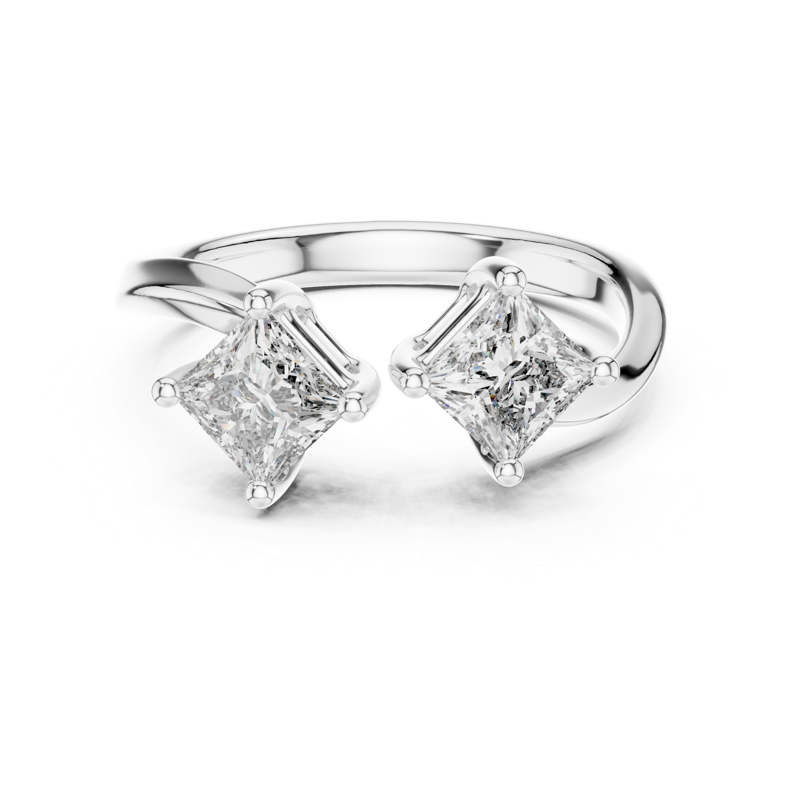 Gold Ring L03-463, White Gold, view 4