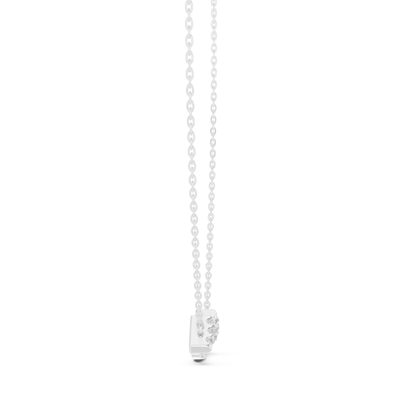 Gold Pendant GPD-0030, White Gold, view 3