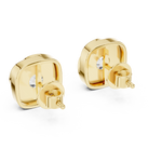 14K Solid Gold Lab Diamond Stud Earrings, Yellow Gold, view 3