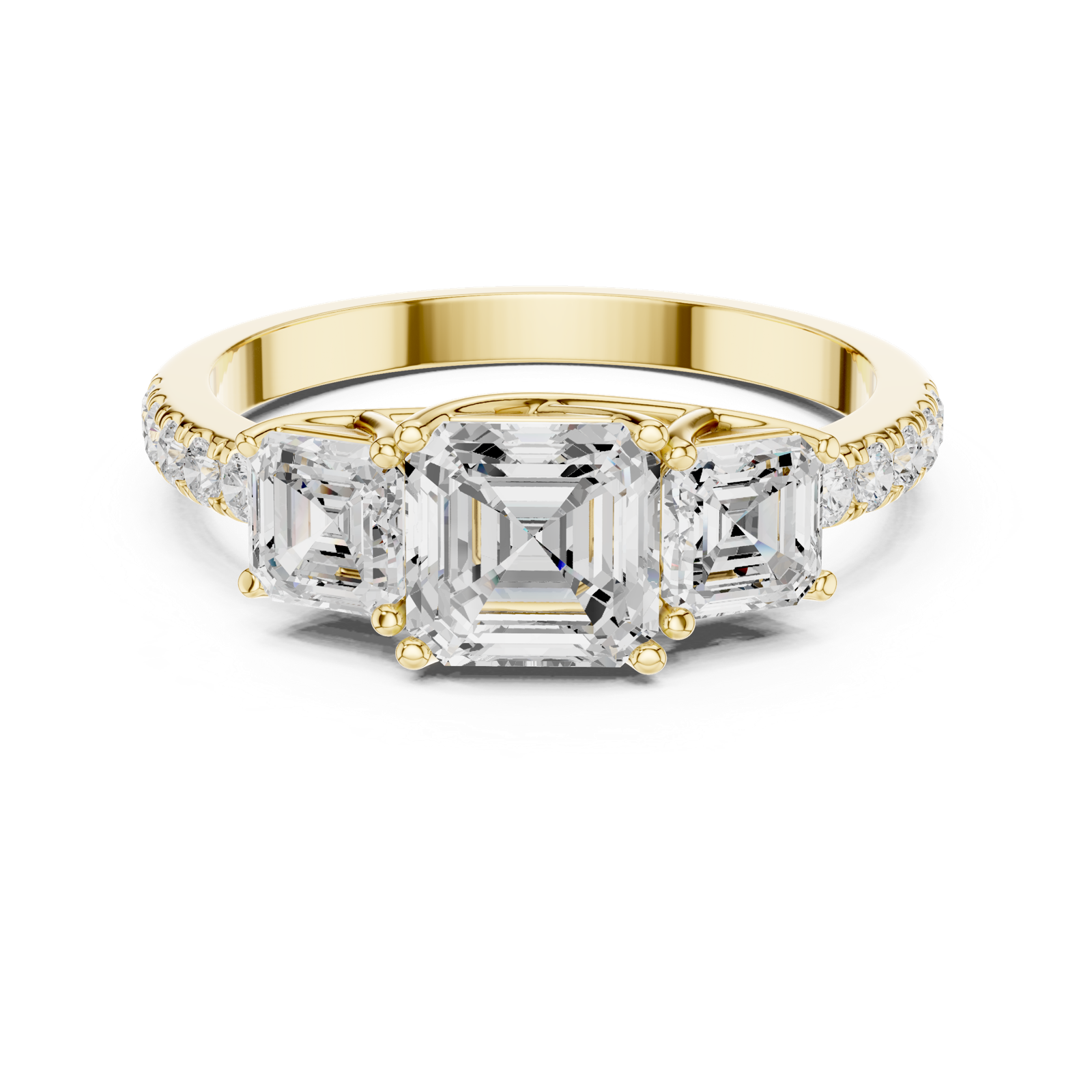 Gold Ring DDLR-1113, Yellow Gold, view 4