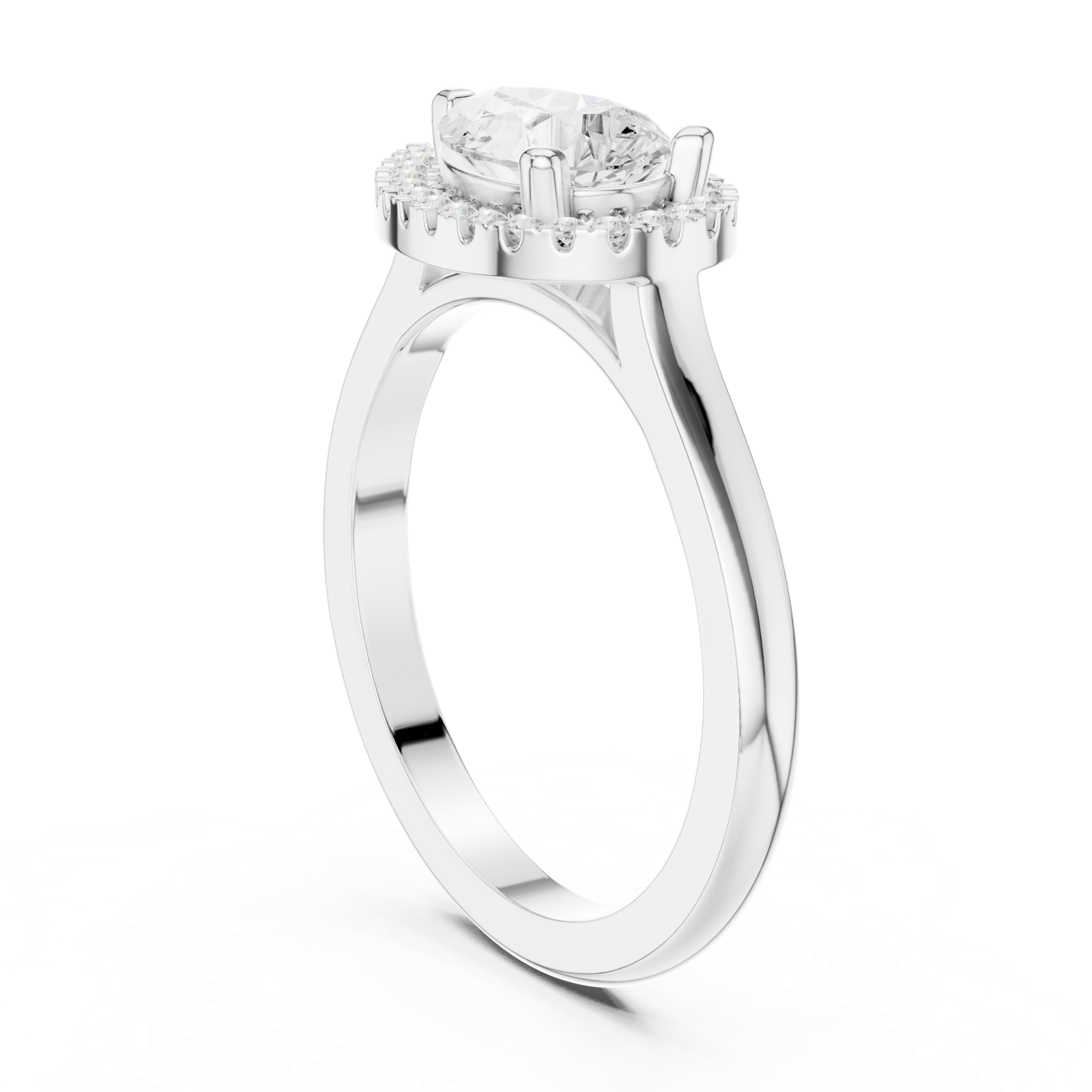 Gold Ring DDLR-346, White Gold, view 1