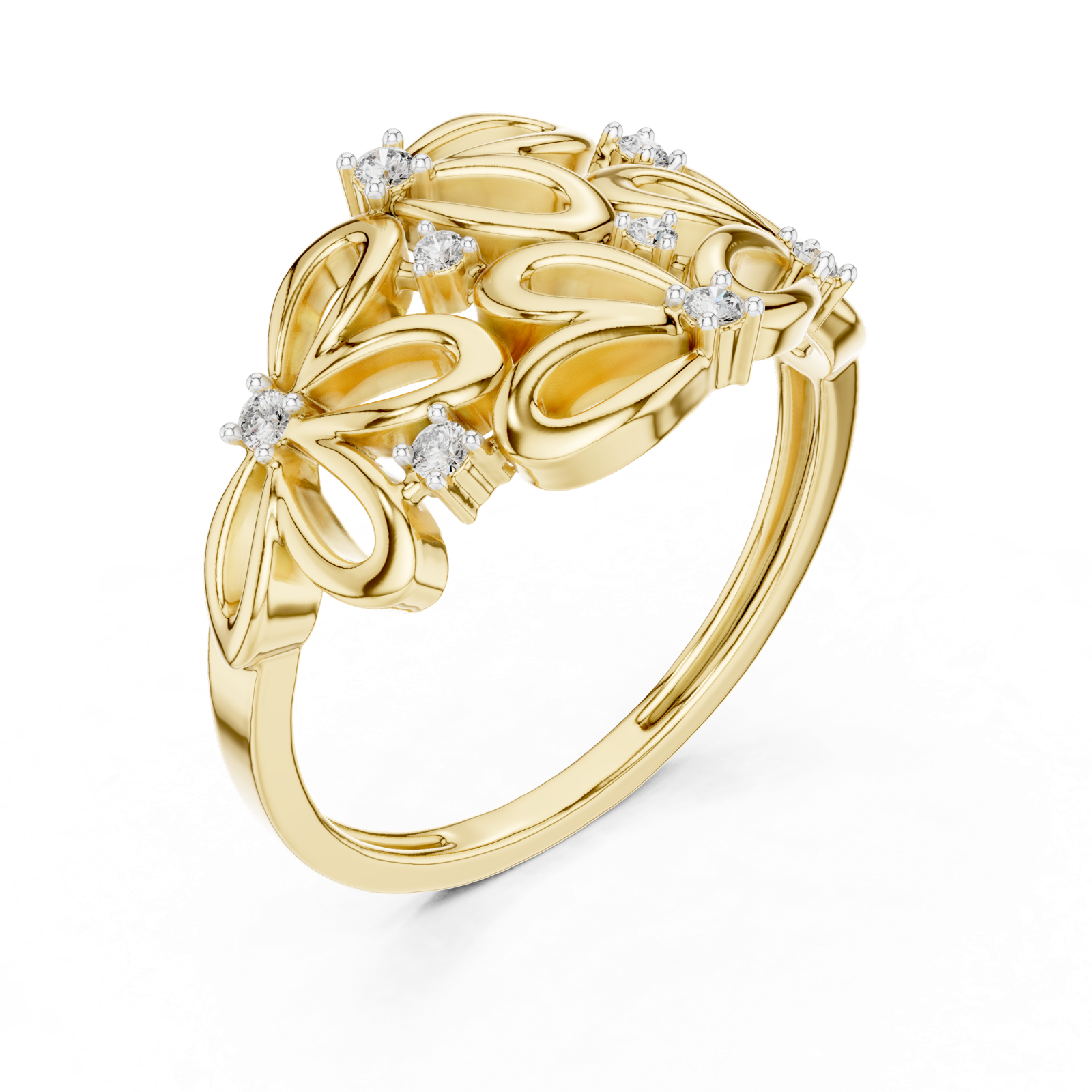 Gold Ring 12-10070@L, Yellow Gold, view 2
