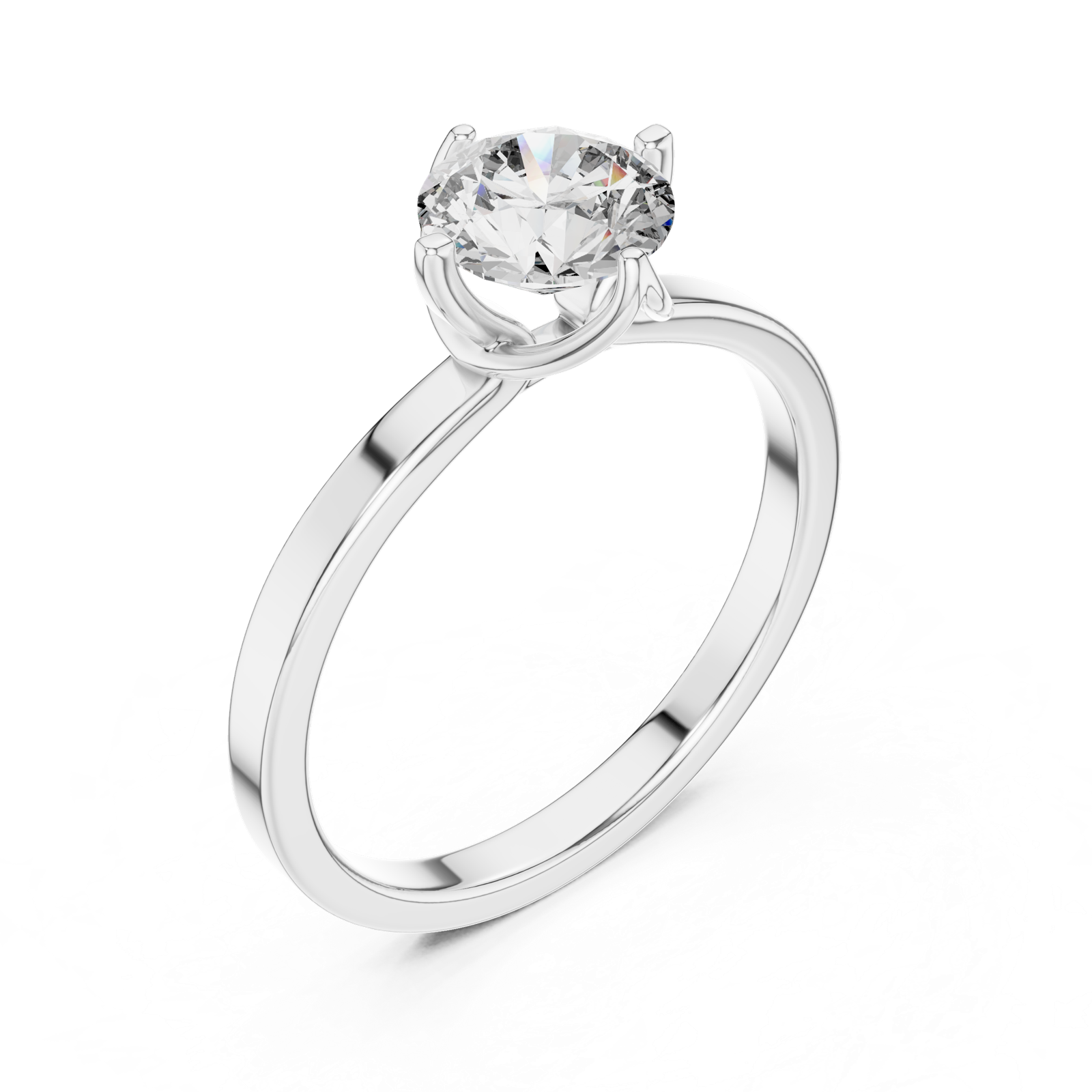 Gold Ring LR-0018, White Gold, view 2