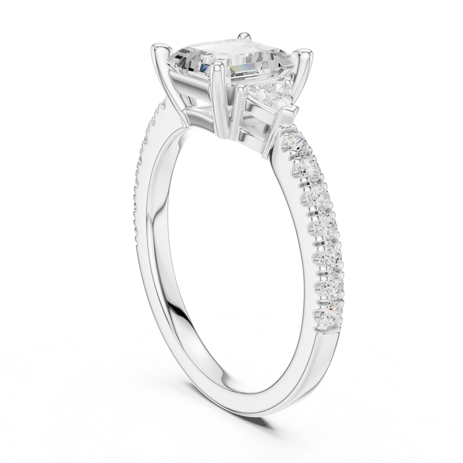 Gold Ring DDLR-856, White Gold, view 1