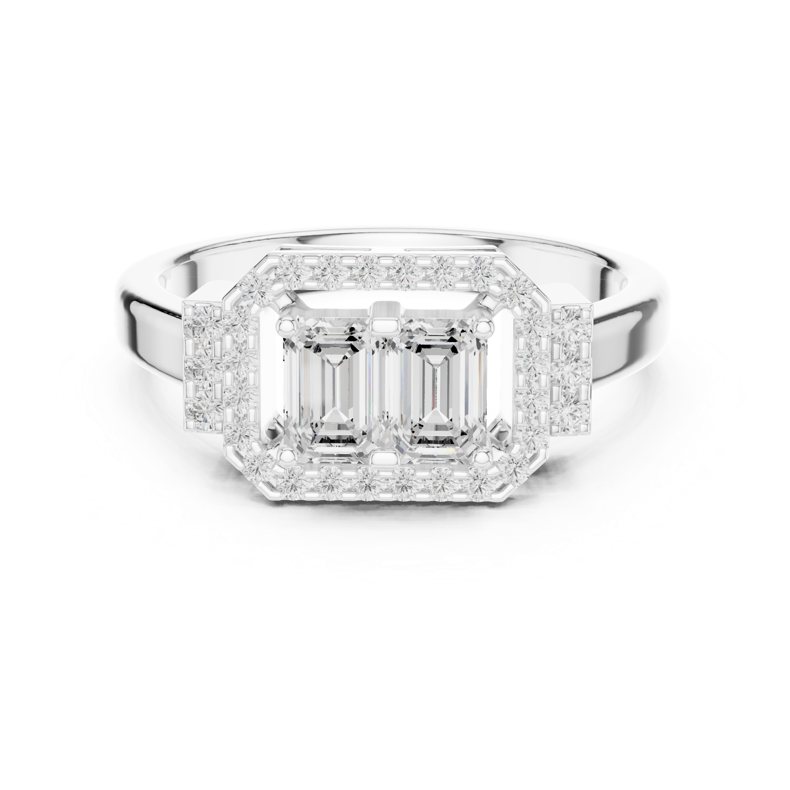 Gold Ring DDLR-534, White Gold, view 4