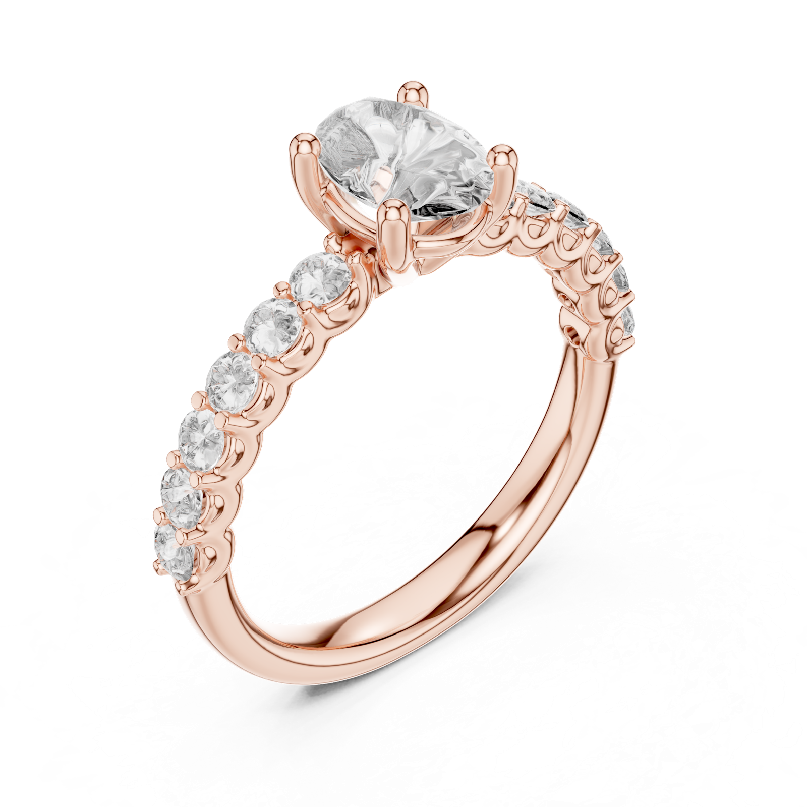 Gold Ring L03-667, Rose Gold, view 2