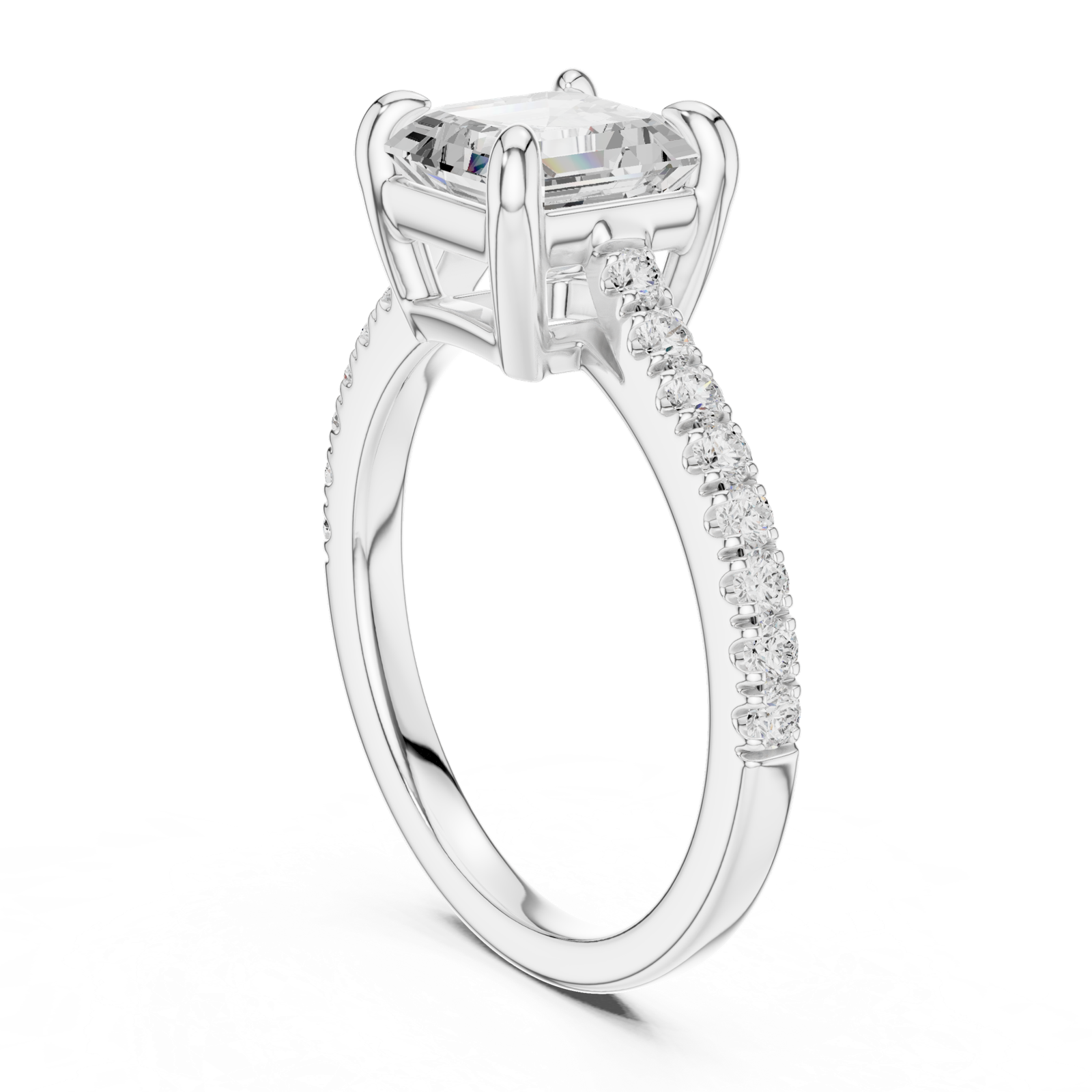 Gold Ring DDLR-874, White Gold, view 1