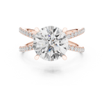 Gold Jewelry L36-25, Round center stone, Rose Gold, view 4