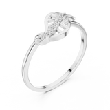 Gold Ring DR-6251, White Gold, view 2