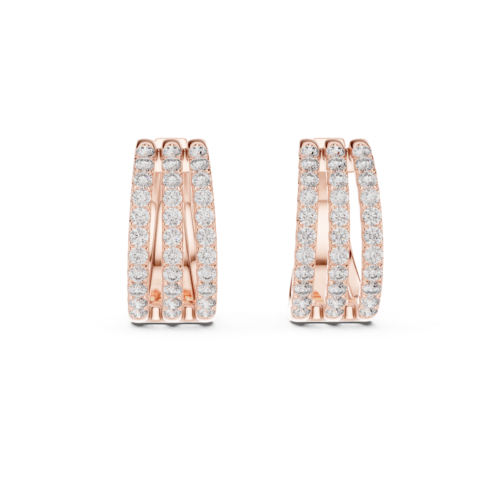 Gold Earrings GER-0382, Rose Gold