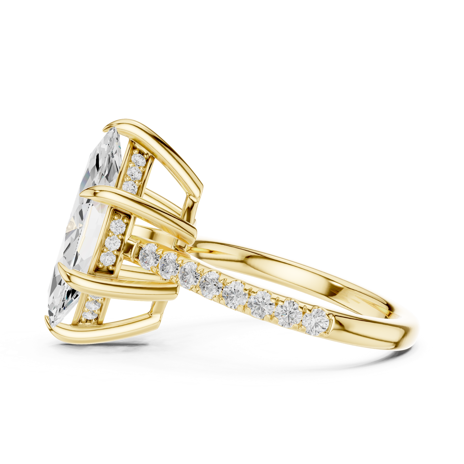 Gold Ring DDLR-1026, Yellow Gold, view 3