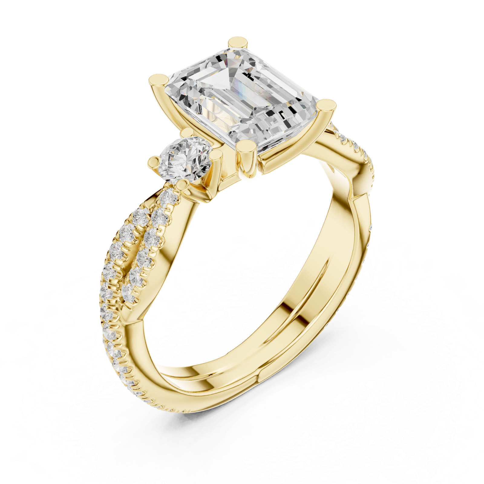 Gold Ring DDLR-281, Yellow Gold, view 2