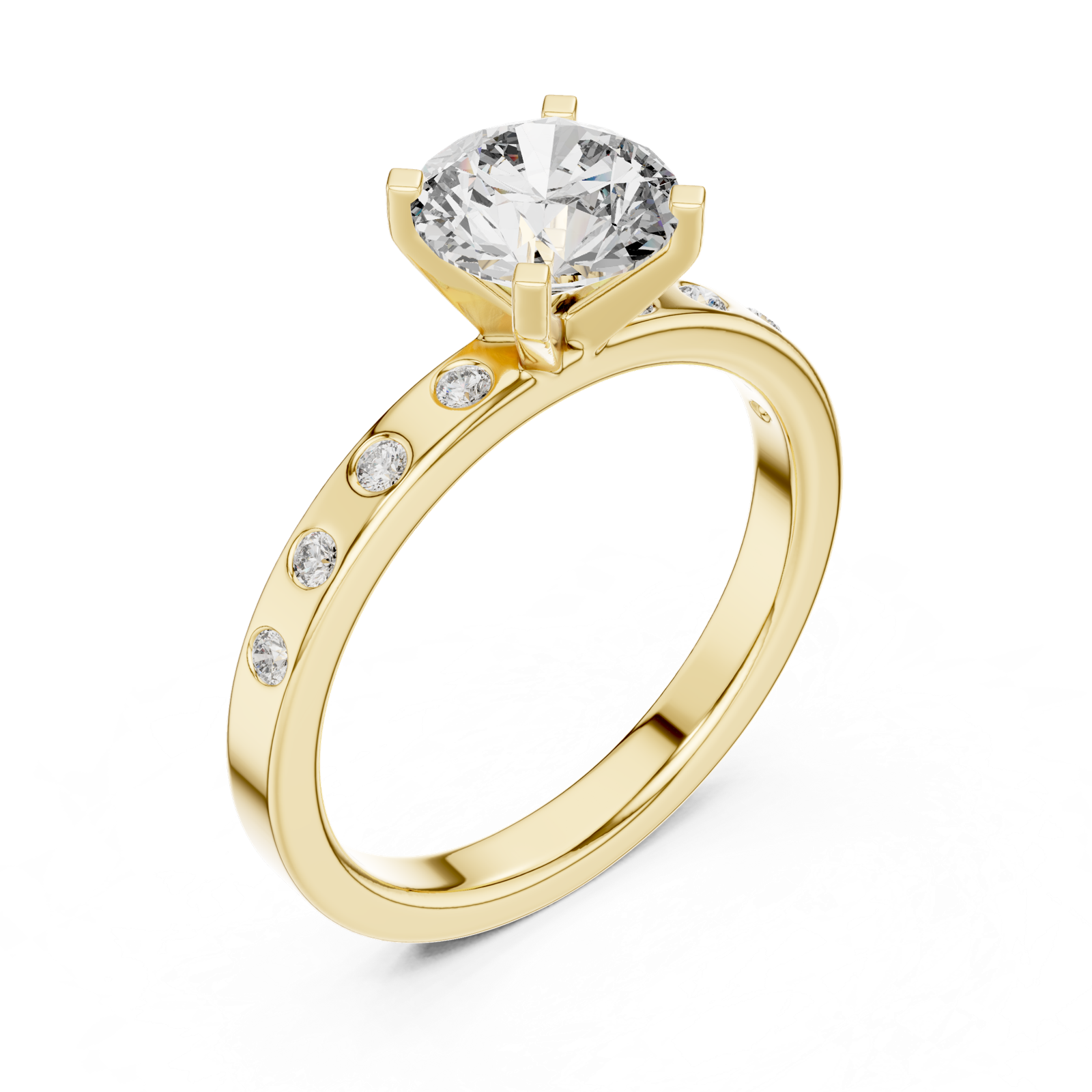 Gold Ring DDLR-189, Yellow Gold, view 2
