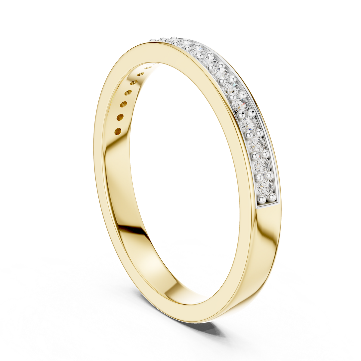 14K Solid Gold Lab Diamond Eternity Ring, Yellow Gold, view 1