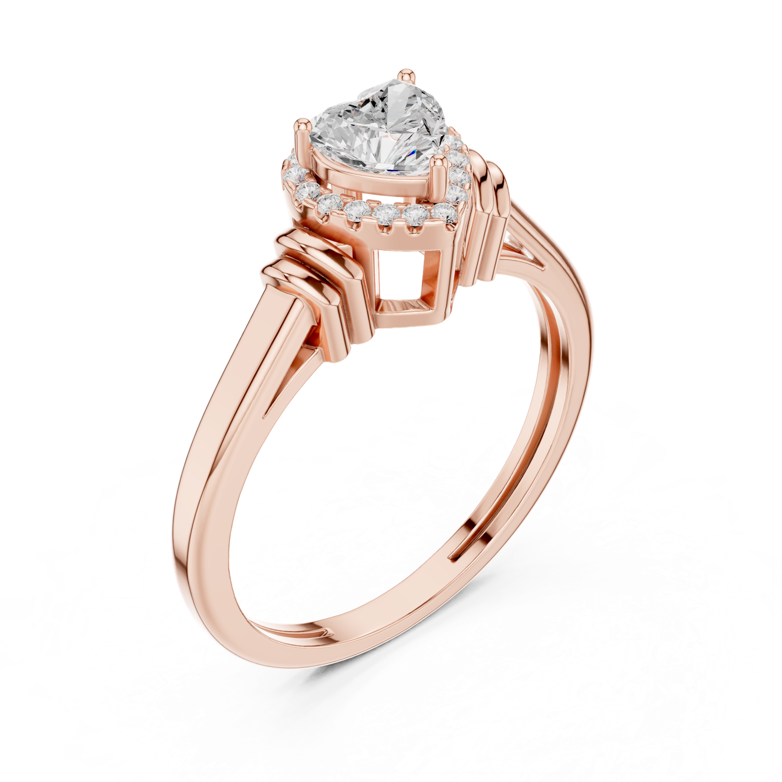 Gold Ring DDLR-399, Rose Gold, view 2