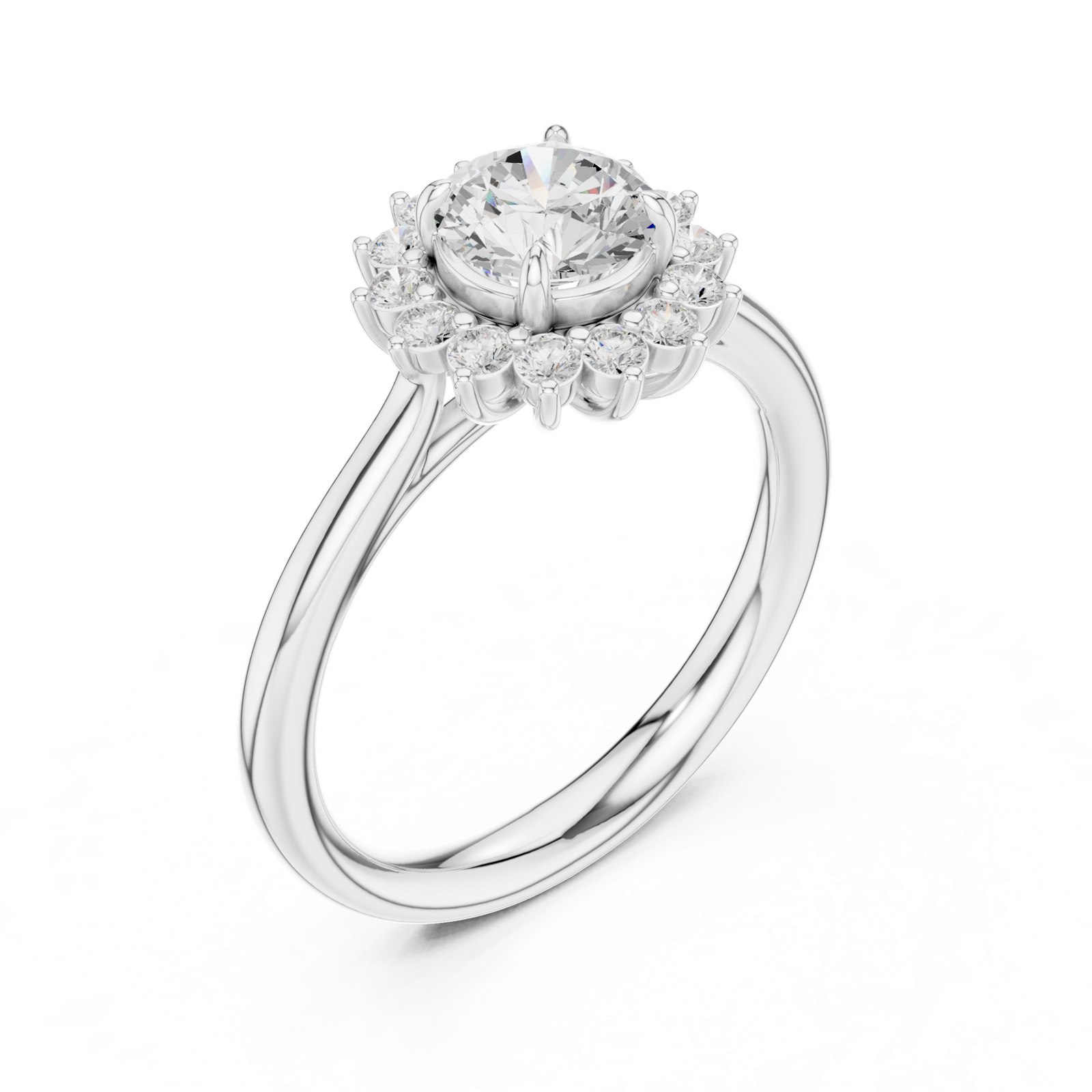 Gold Ring DDLR-673, White Gold, view 2