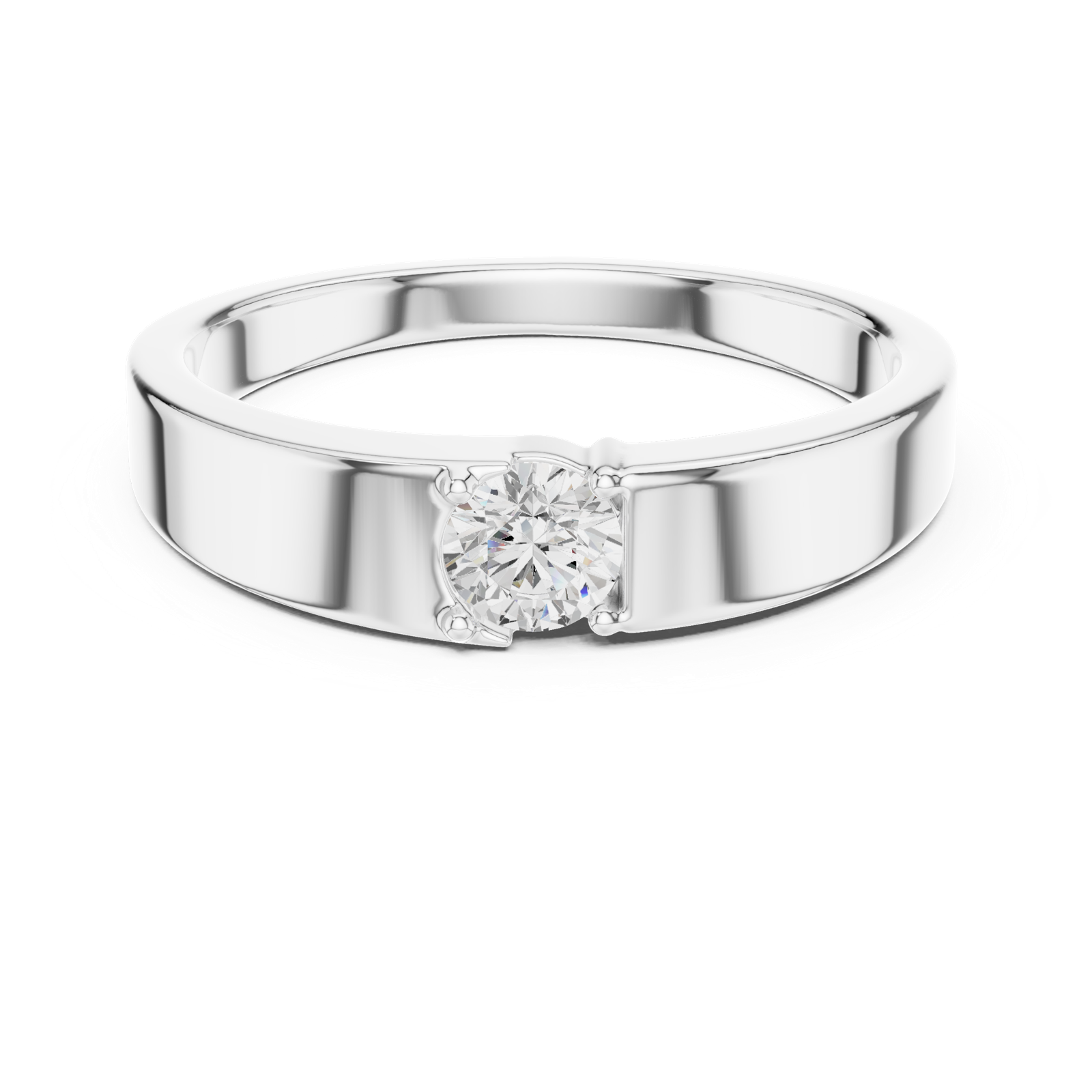 Gold Ring SBMR(38), White Gold, view 4