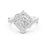 Gold Ring DDLR-321, White Gold, view 4