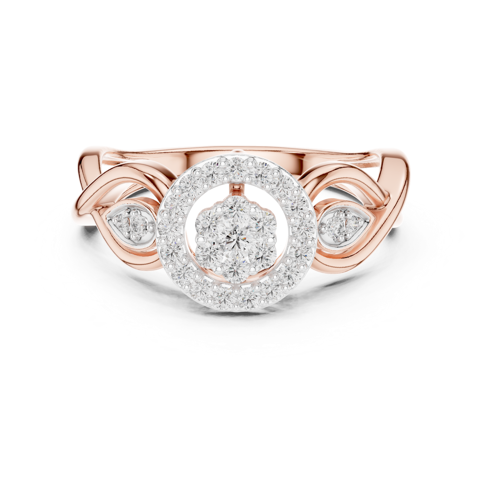 Gold Ring 12-10002@L, Rose Gold, view 4