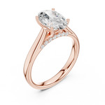 Gold Jewelry L36-18, Oval center stone, Rose Gold, view 2