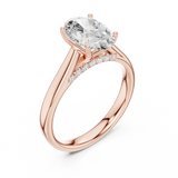 Gold Jewelry L36-18, Oval center stone, Rose Gold, view 2