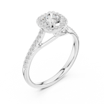 Gold Ring LR-0227, White Gold, view 2