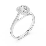 Gold Ring LR-0227, White Gold, view 2