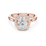 Gold Ring DDLR-649, Rose Gold, view 4