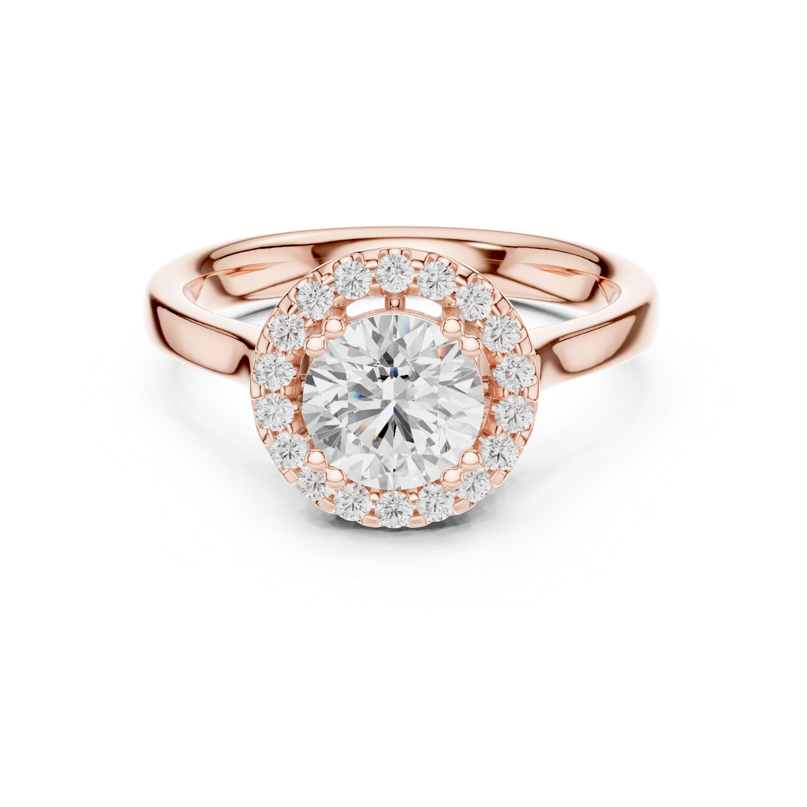 Gold Ring DDLR-649, Rose Gold, view 4