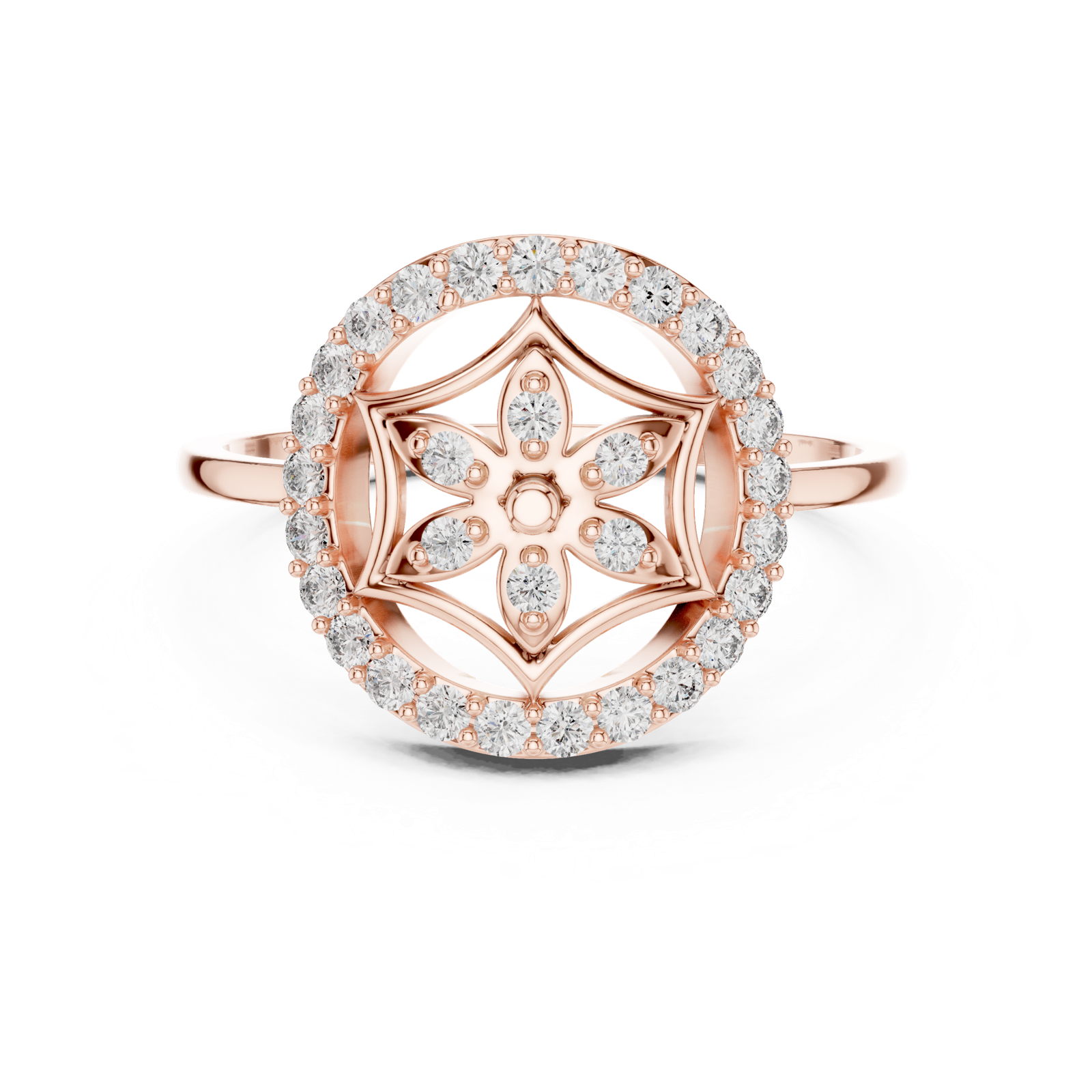 Gold Ring DR-6155, Rose Gold