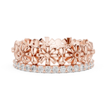 Gold Ring R42, Rose Gold, view 3