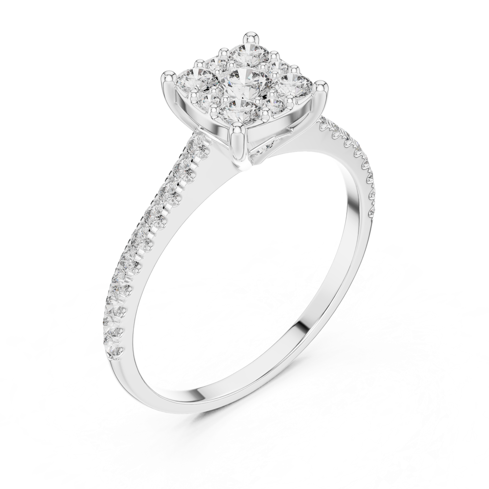 Gold Ring DDLR-004, White Gold, view 2