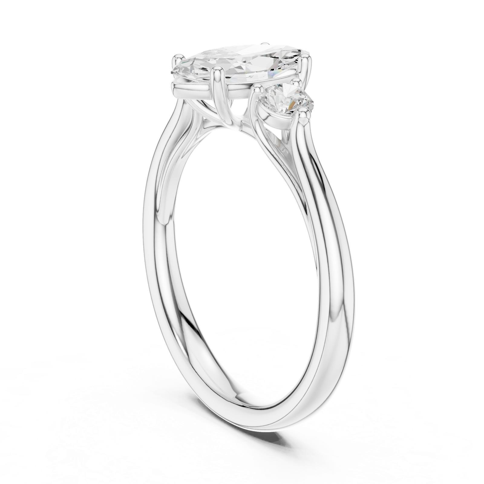 Gold Ring DDLR-726, White Gold, view 1