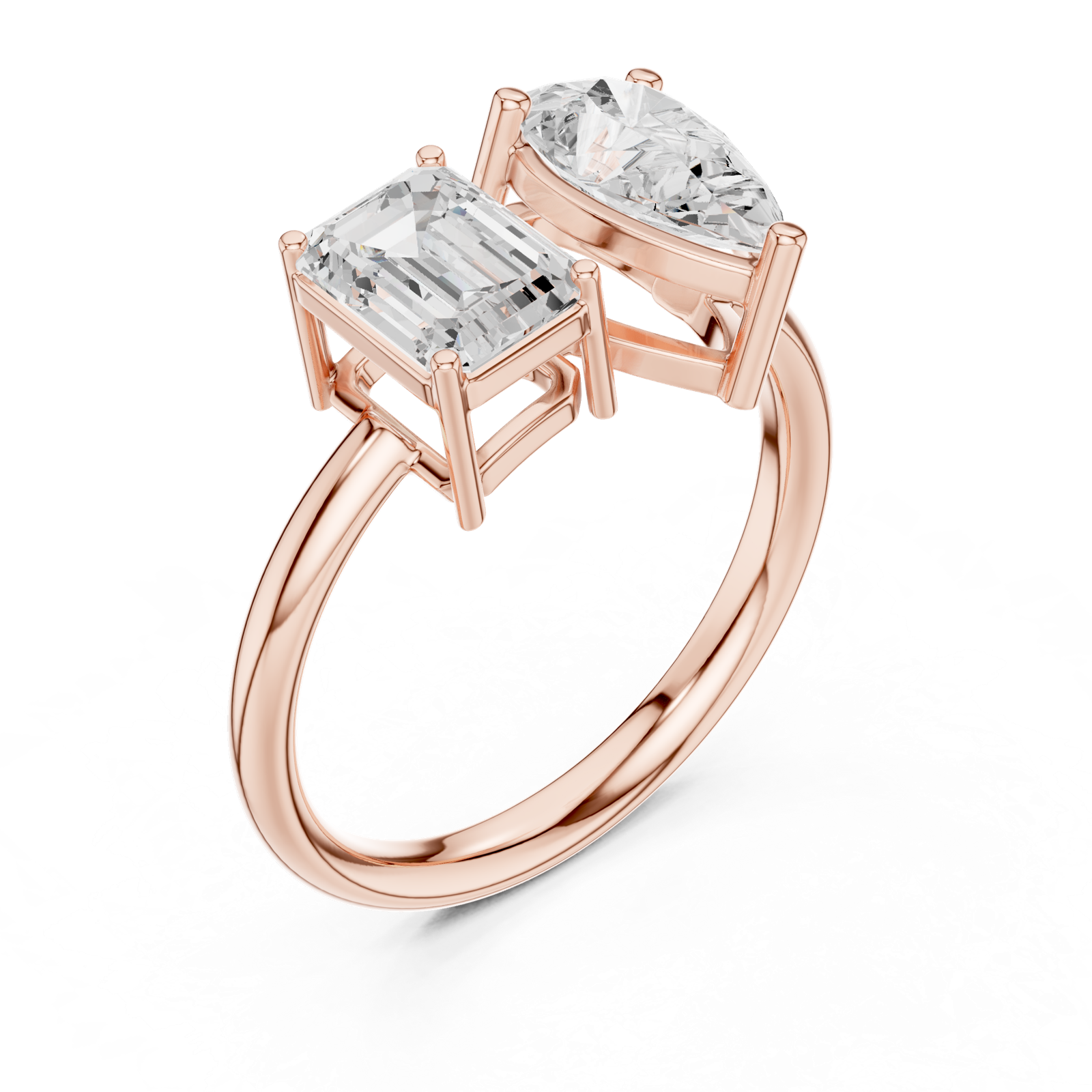 Gold Ring DDLR-1057, Rose Gold, view 2