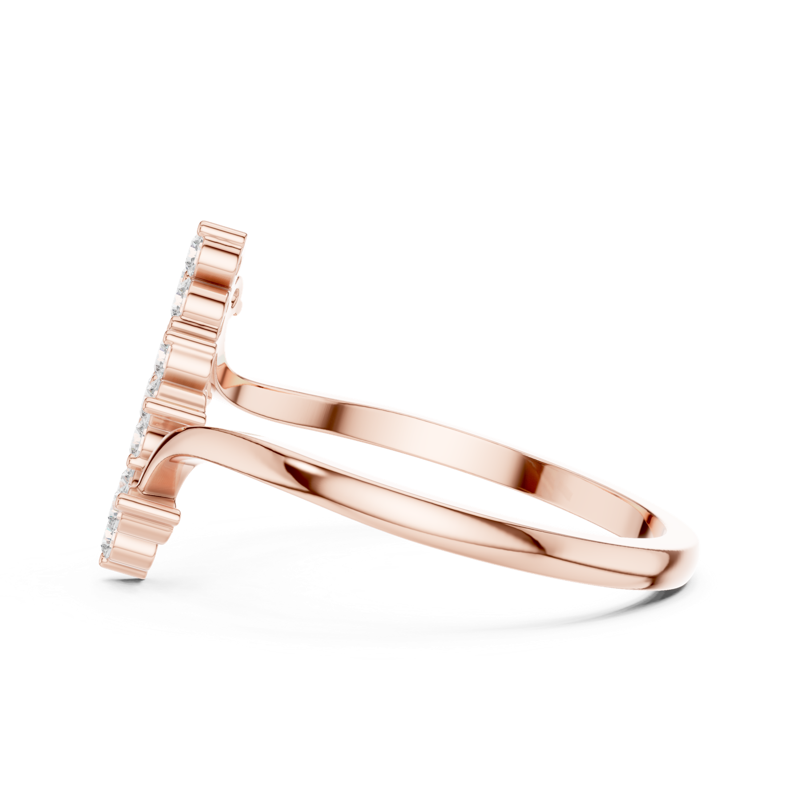 Gold Ring DDLR-742, Rose Gold, view 3