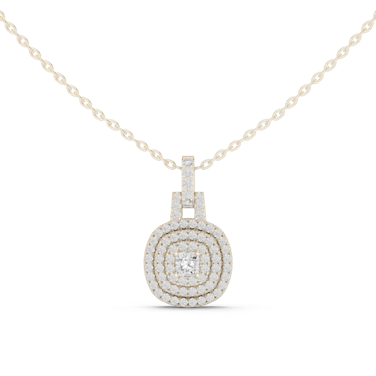 Gold Pendant GPD-0005, White Gold