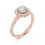 Gold Ring DDLR-673, Rose Gold, view 2