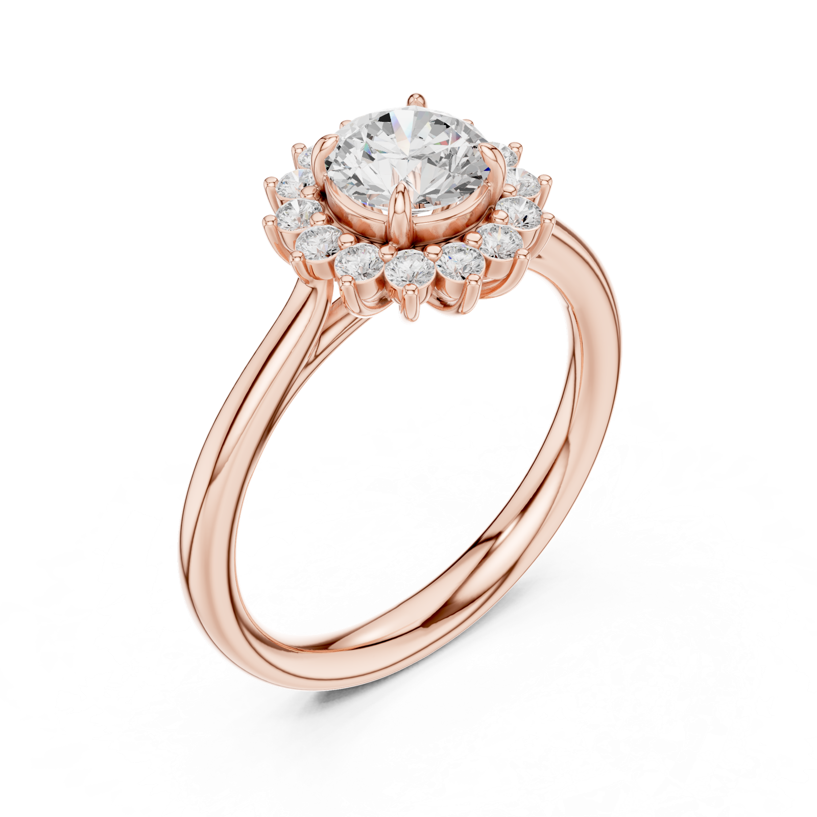 Gold Ring DDLR-673, Rose Gold, view 2